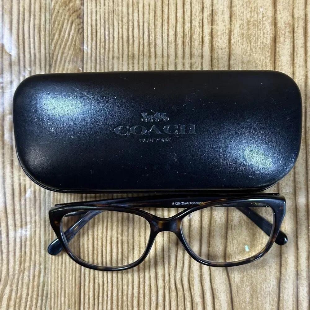 Coach HC6103 Eyeglasses Frames Dark Tortoise 52-16-140 Women w/ Case FRAMES ONLY